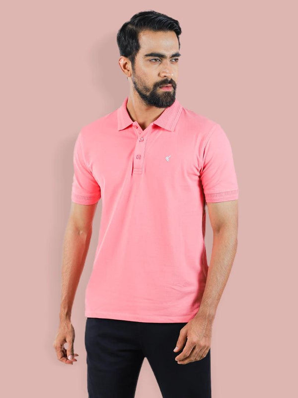 Pink Men's Polo Shirt