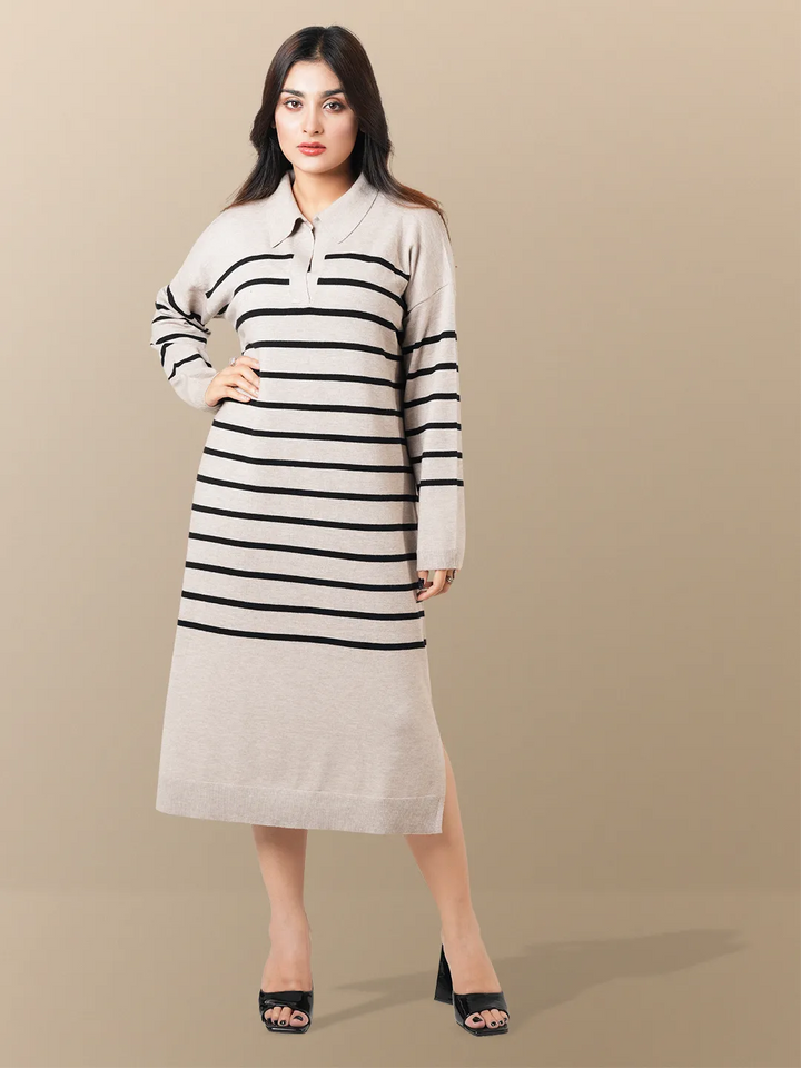 Stripe Long Sweater - KLOTHEN