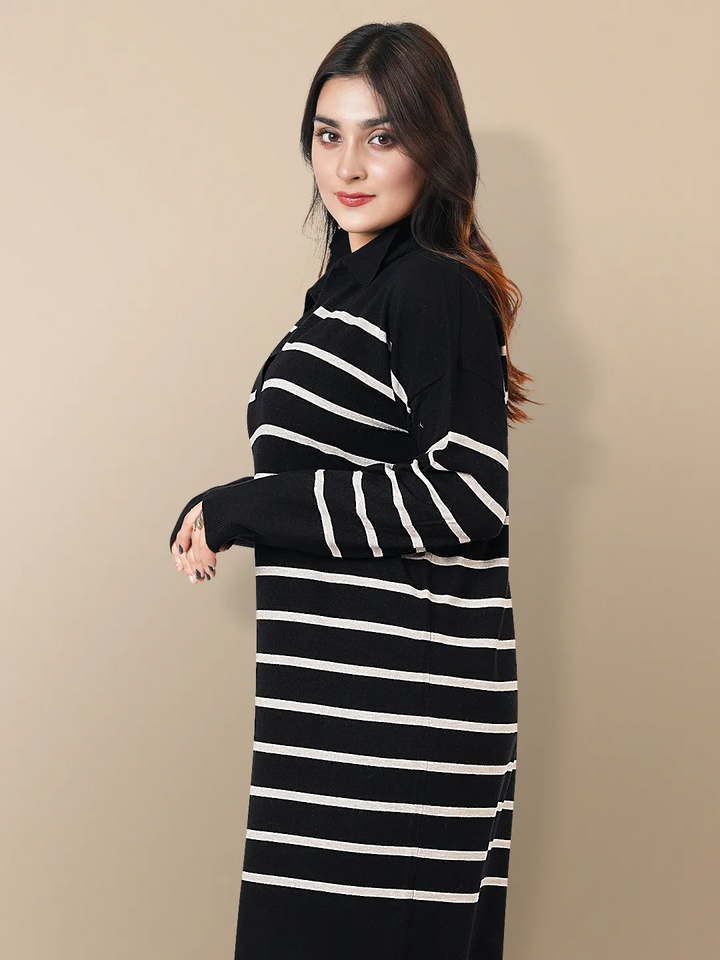 Stripe Long Sweater - KLOTHEN