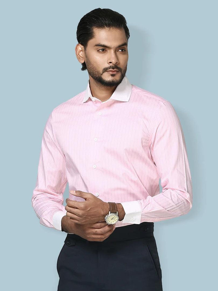 Supima Pink Formal Full Sleeve Shirt