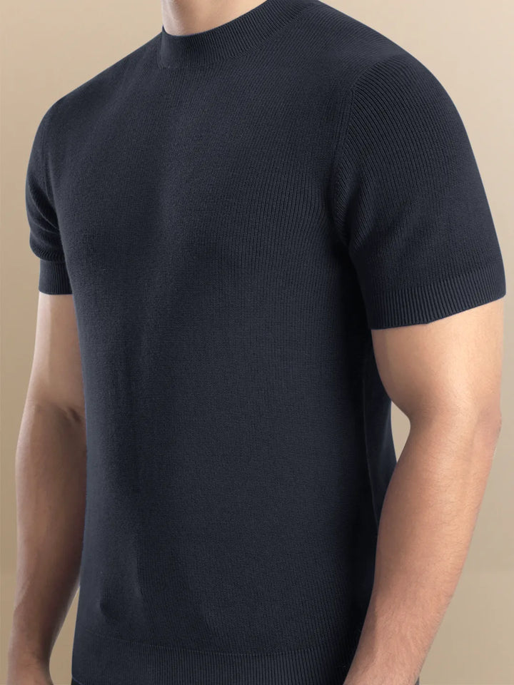 Men's Round Neck Short sleeve Sweater - KLOTHEN